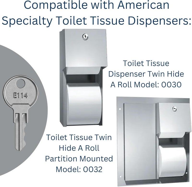 Robby's Cloud E114 Dispenser Key for ASI Paper Towel, Toilet Paper and Soap Dispensers (1 Pack) - Image 3